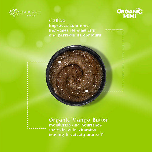 Organic Mimi Body Scrub Lifting Mango & Coffee by Damask Rose