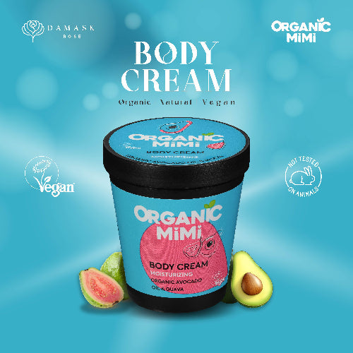 Organic Mimi Body Cream Moisturizing Avocado & Guava by Damask Rose