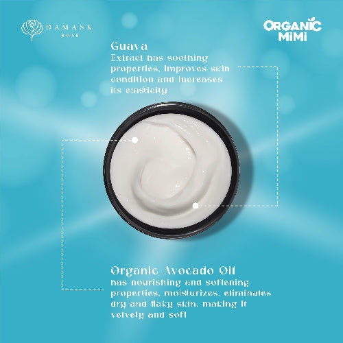 Organic Mimi Body Cream Moisturizing Avocado & Guava by Damask Rose