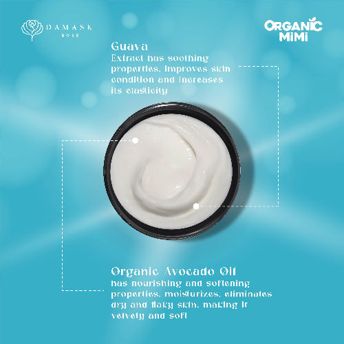 Organic Mimi Body Cream Moisturizing Avocado & Guava by Damask Rose