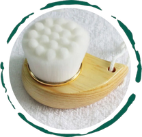 Facial Brush with Bamboo Handle
