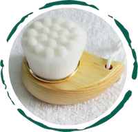 Facial Brush with Bamboo Handle