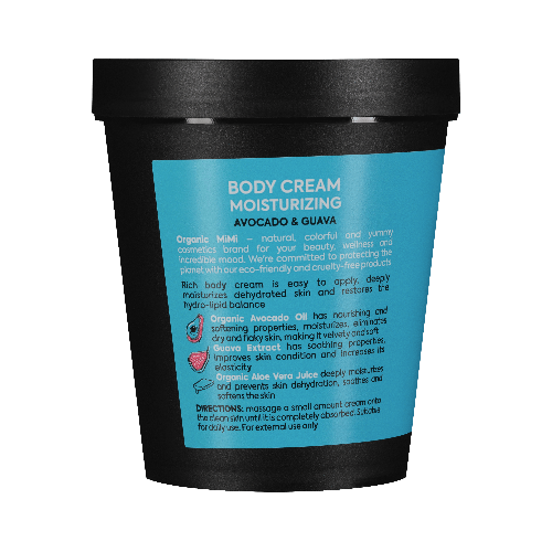 Organic Mimi Body Cream Moisturizing Avocado & Guava by Damask Rose